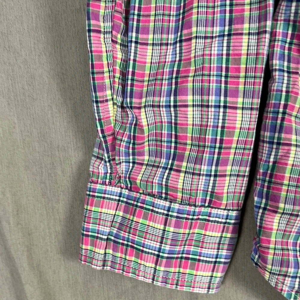 Ralph Lauren Shirt Kids L 14-16 Multi-color Plaid Button-down EUC